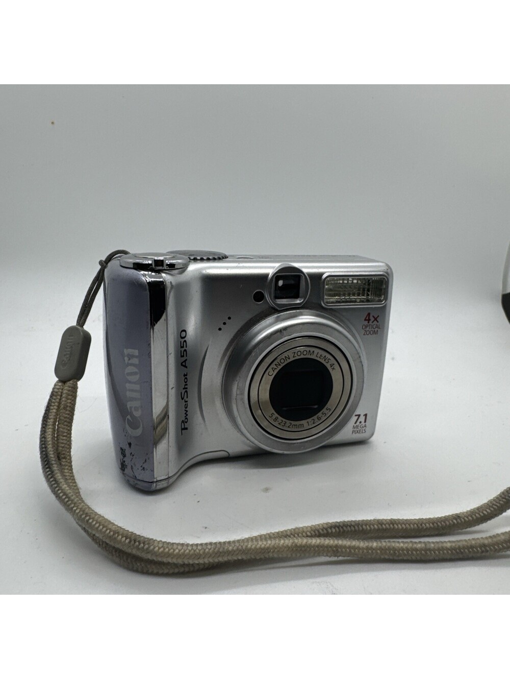 Canon  PowerShot A550 7.1 MP Compact Digital Camera - Silver  Tested Working